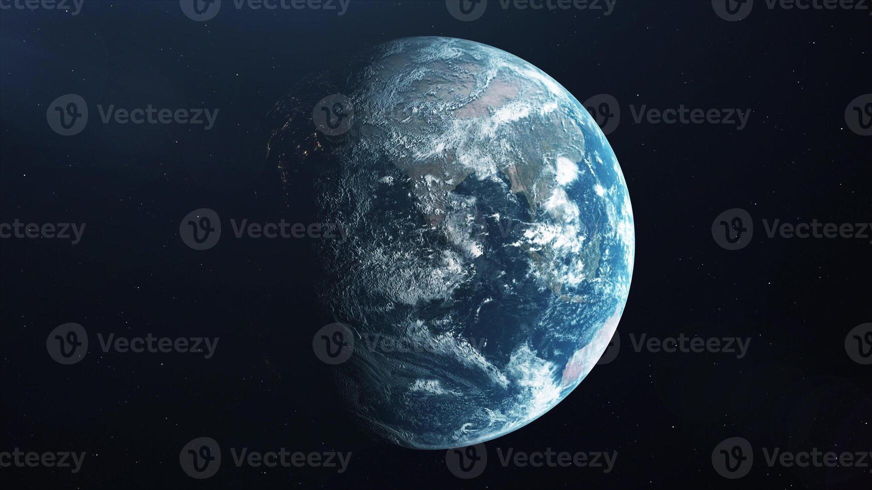 Realistic Planet Earth from space. 3d illustration photo