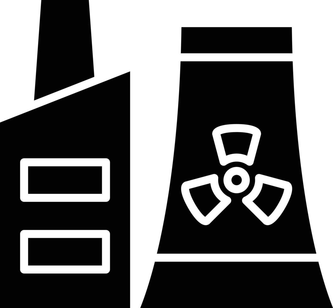 Nuclear Plant Icon Style vector