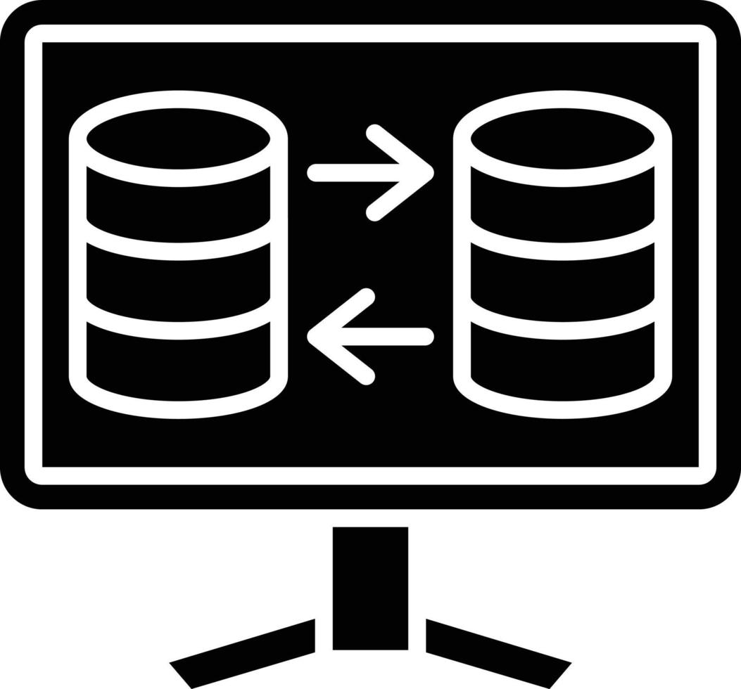 estilo de icono de transferencia de datos vector