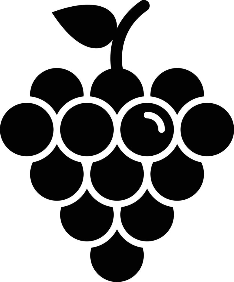 estilo de icono de uvas vector