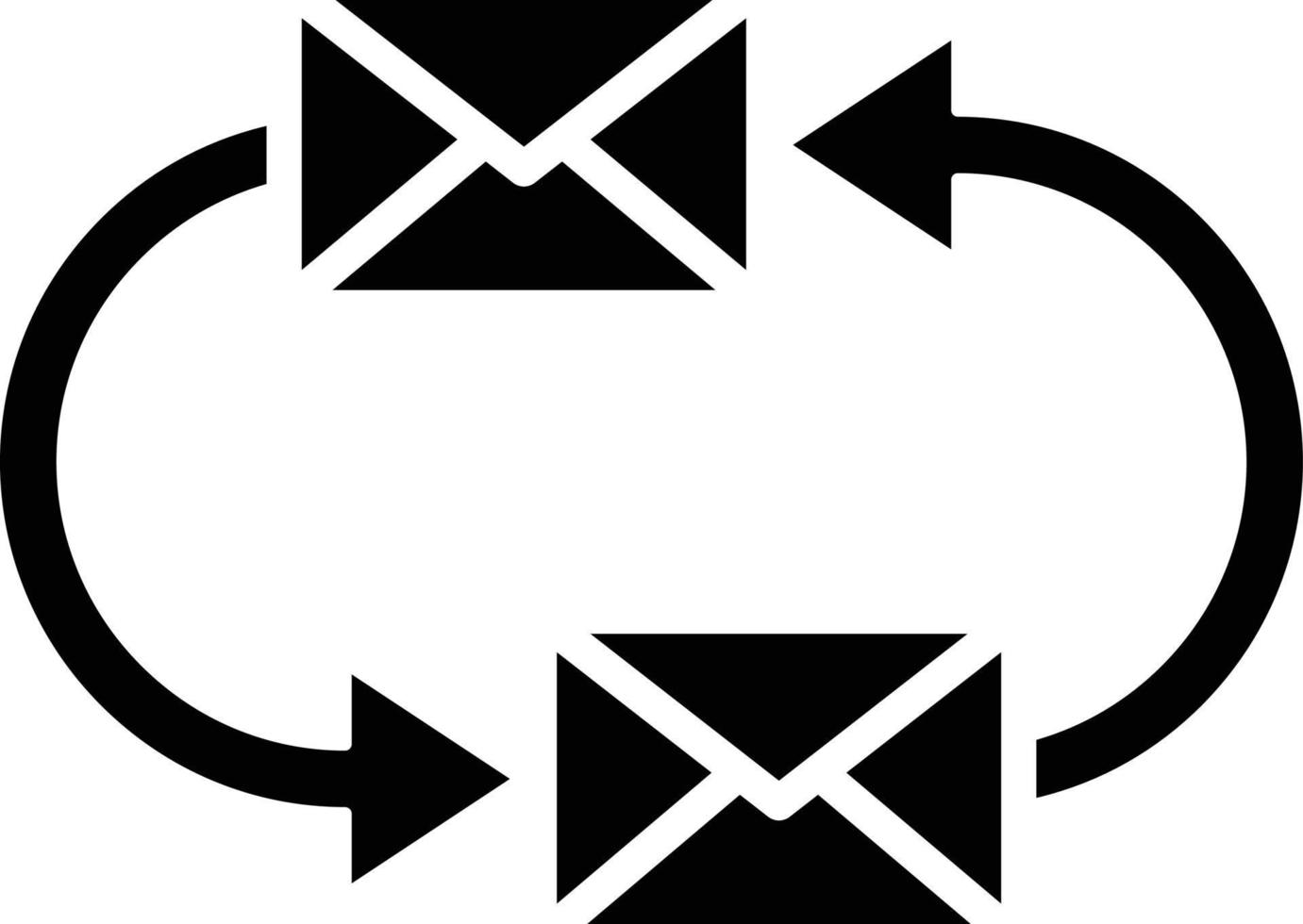 Exchange Mails Icon Style vector
