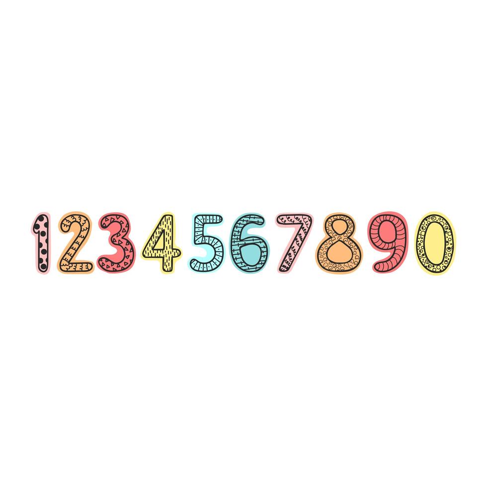Numbers Set Illustration vector