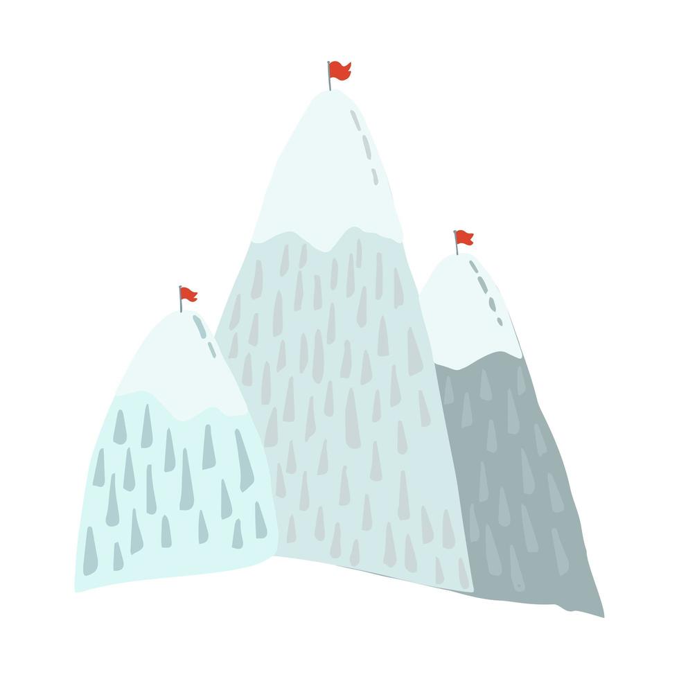 ilustración de dibujos animados de montañas vector