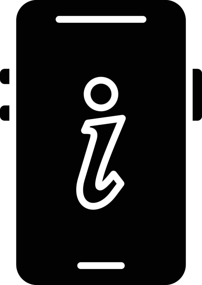 Mobile Info Icon Style vector
