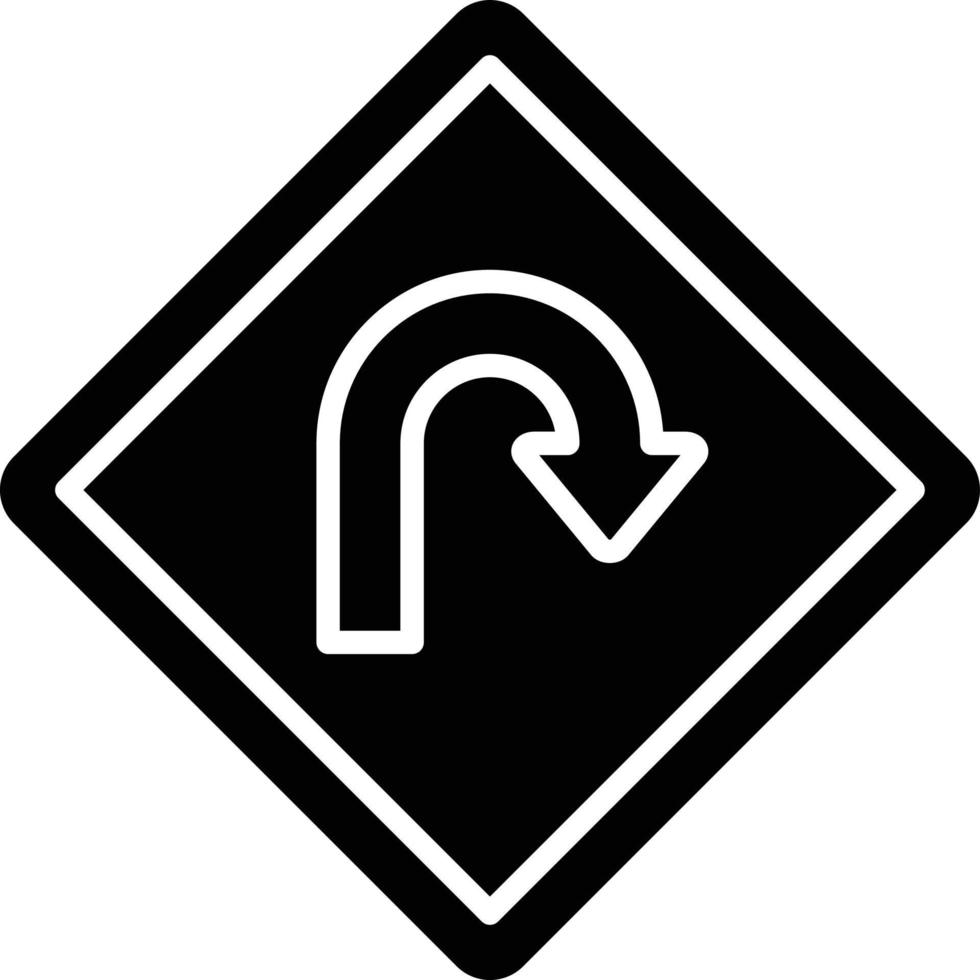 U Turn Icon Style vector