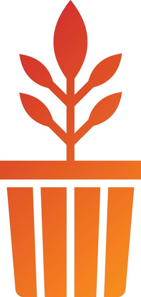 Plant Pot Icon Style vector