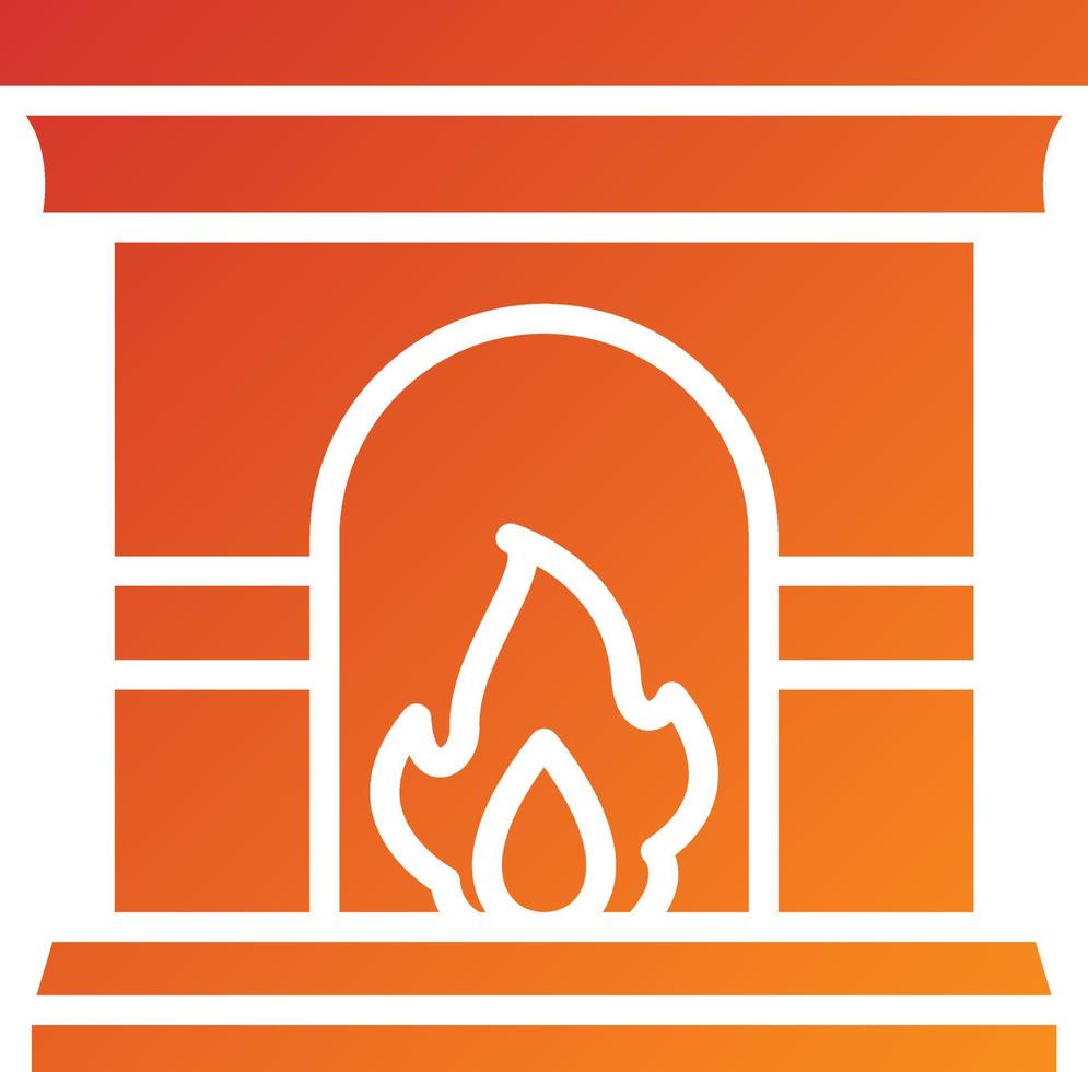 Fireplace Icon Style vector