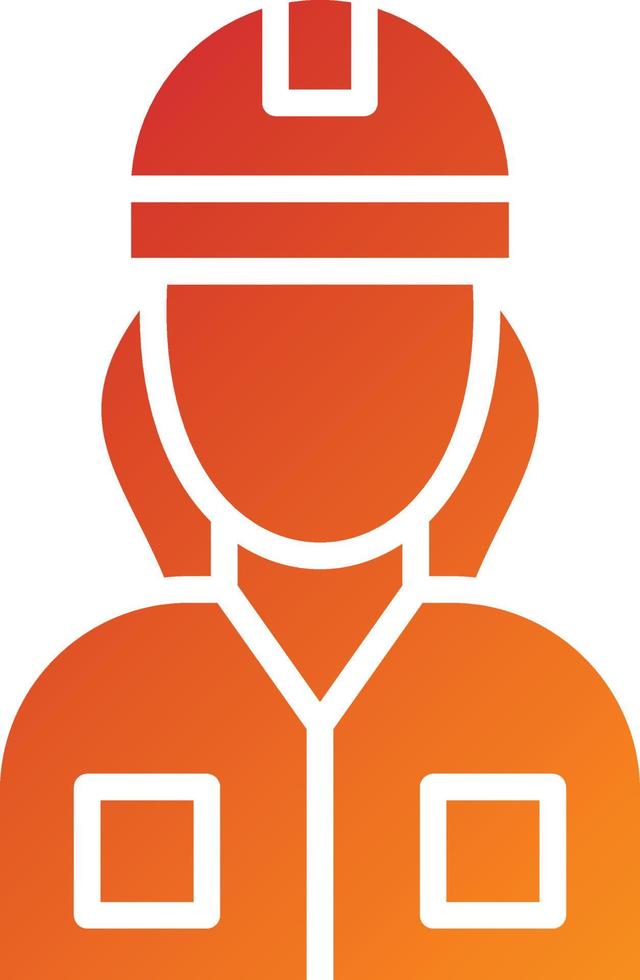 Lady Worker Icon Style vector