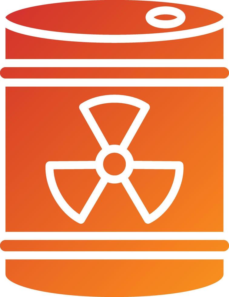 Radioactive Barrel Icon Style vector