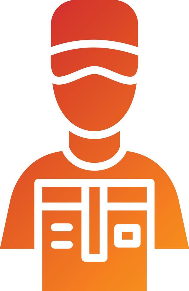 Delivery Man Icon Style vector
