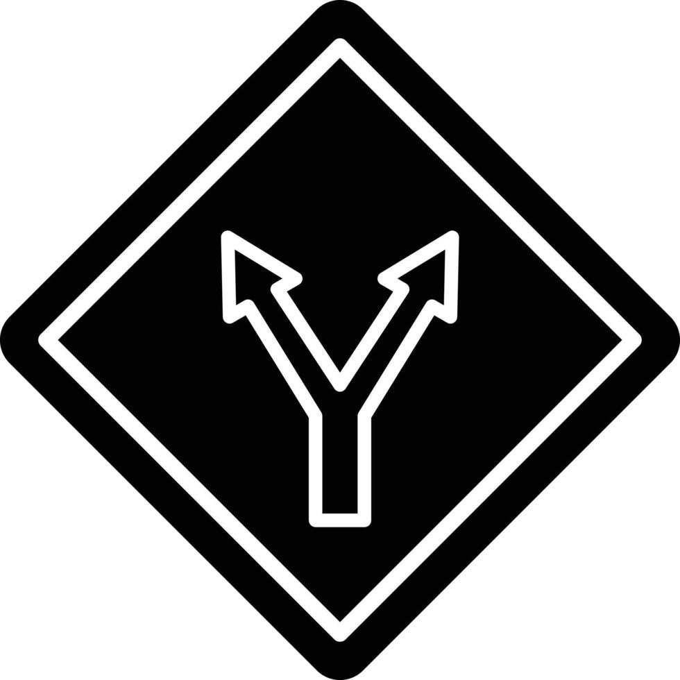 Y Intersection Icon Style vector