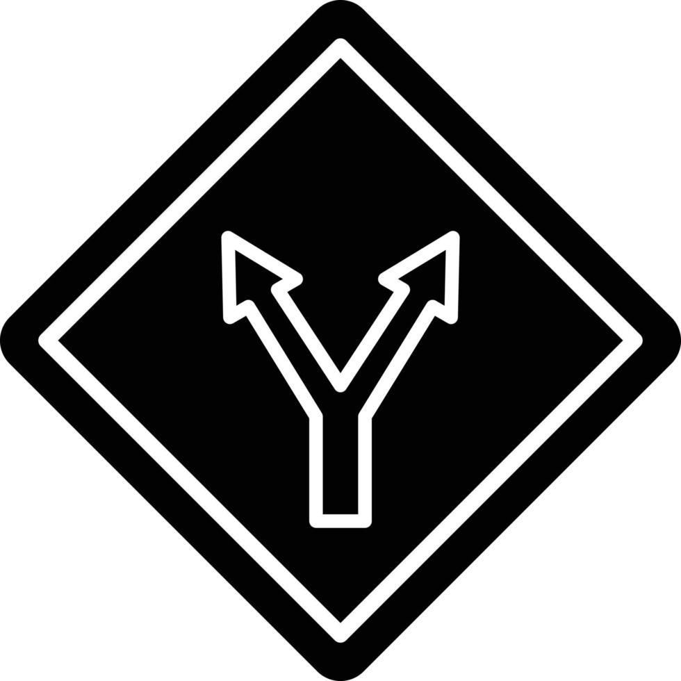 Y Intersection Icon Style vector