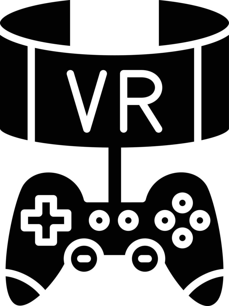 estilo de icono de juego vr vector