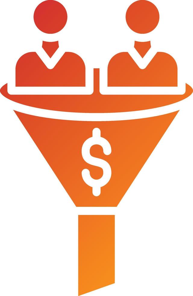 Sales Funnel Icon Style vector
