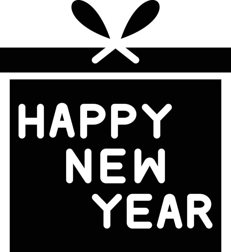 New Year Gift Icon Style vector