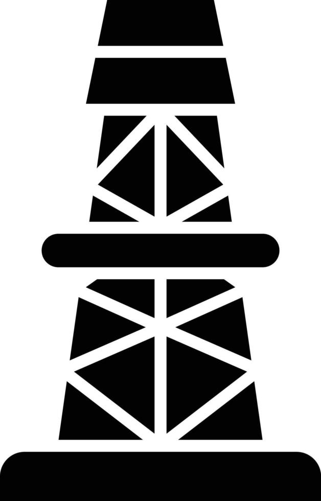 estilo de icono de torre de perforación vector