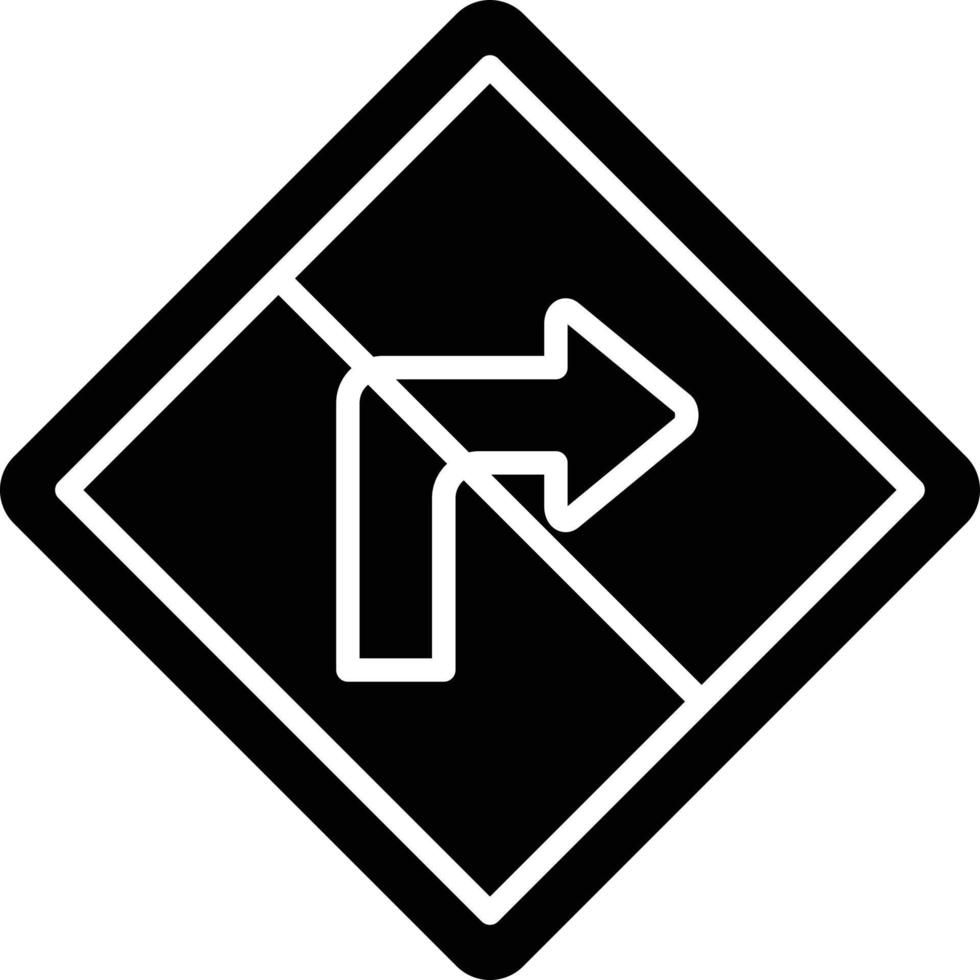 No Right Turn Icon Style vector