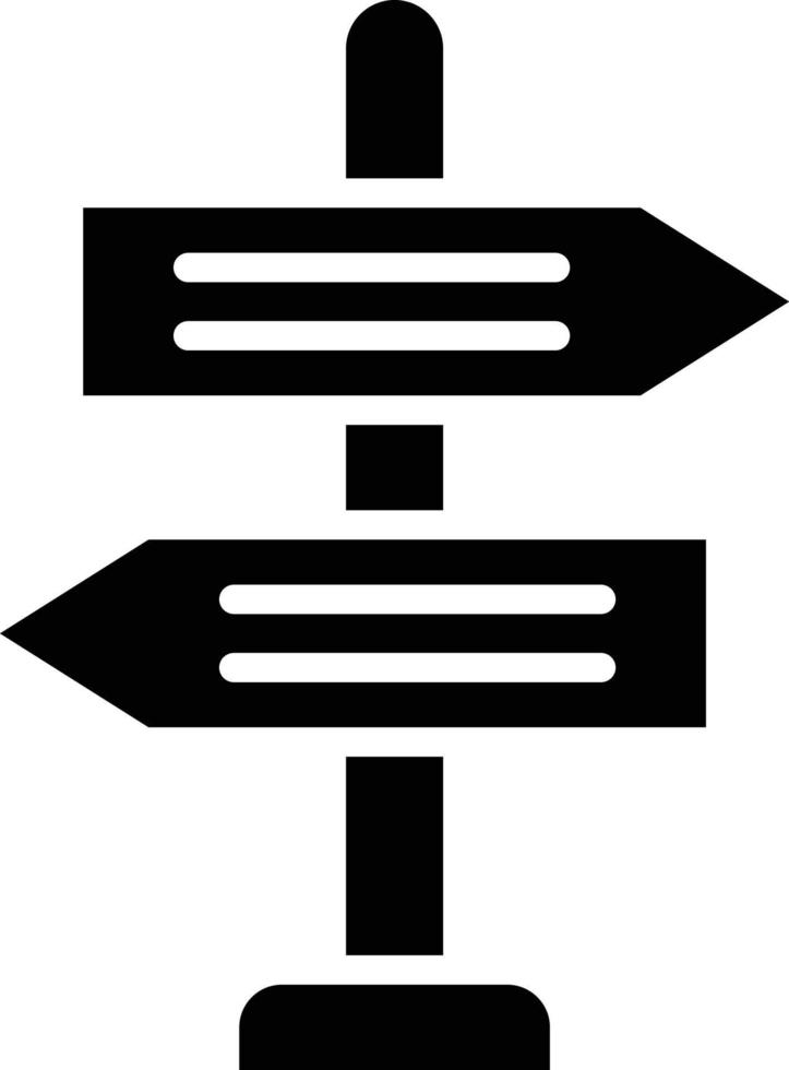 estilo de icono de poste indicador vector