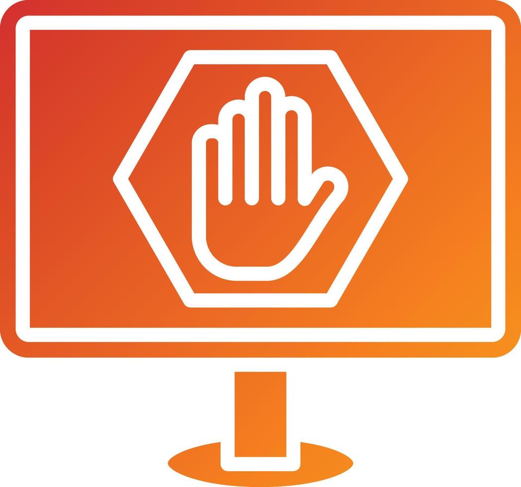Ad Blocker Icon Style vector