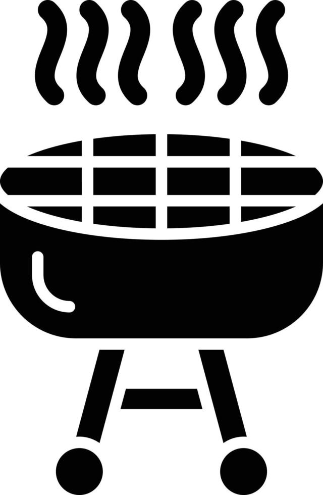 estilo de icono de parrilla vector