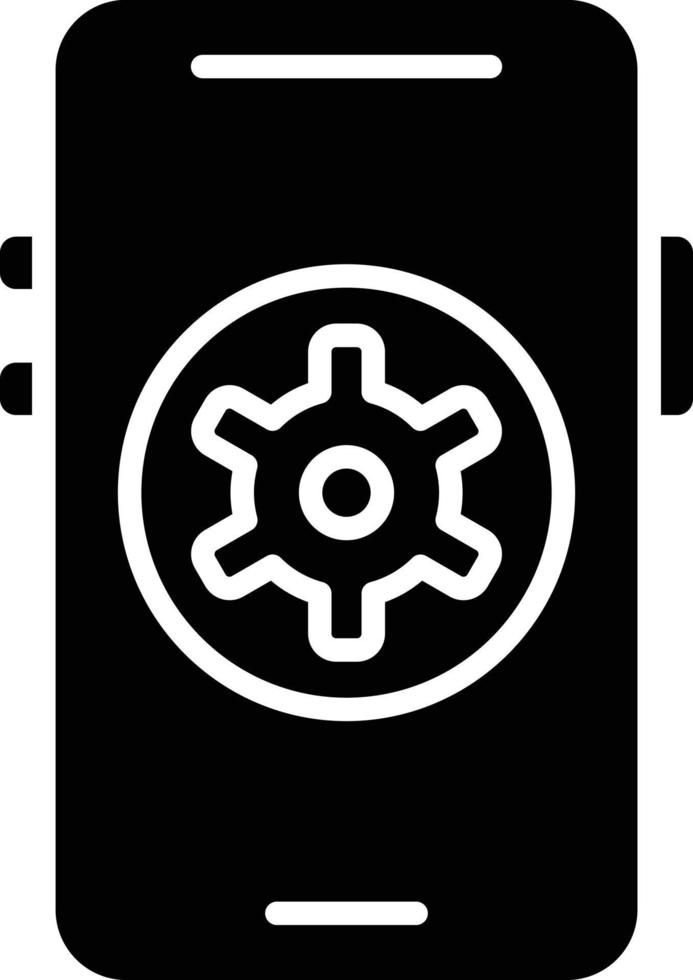Mobile Settings Icon Style vector