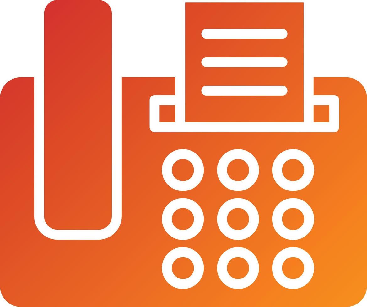 Fax Machine Icon Style vector