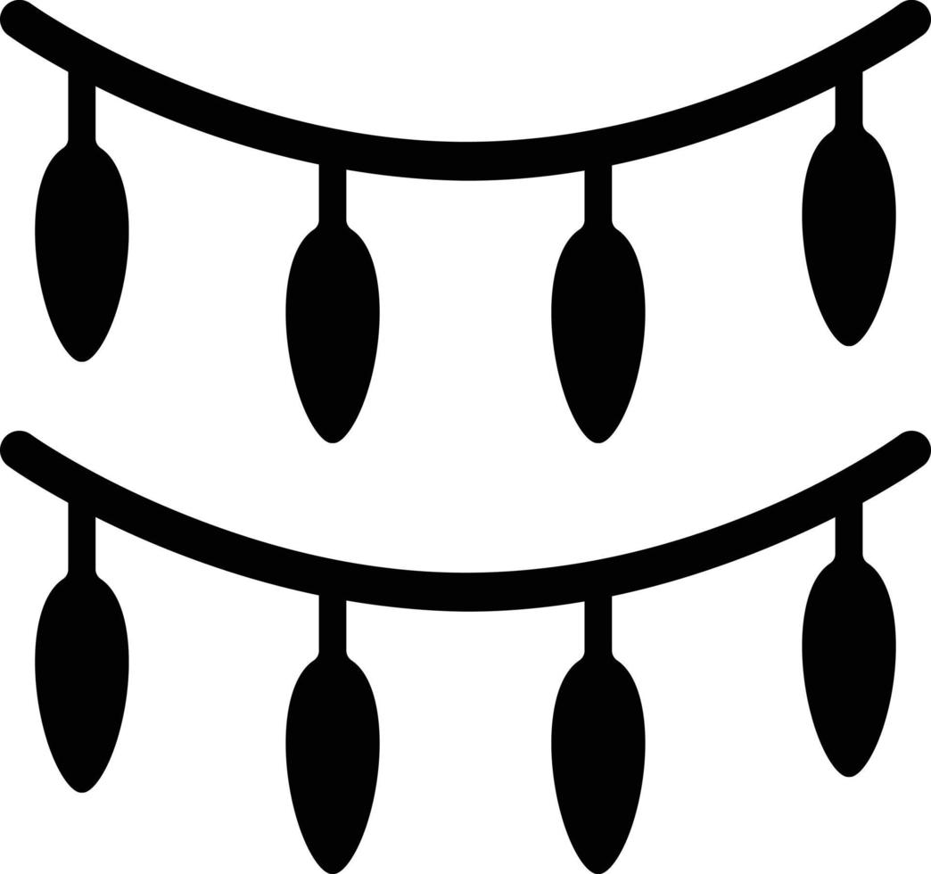 New Year Lights Icon Style vector