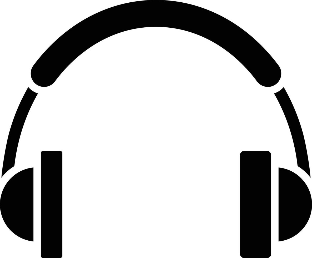 estilo de icono de auriculares vector