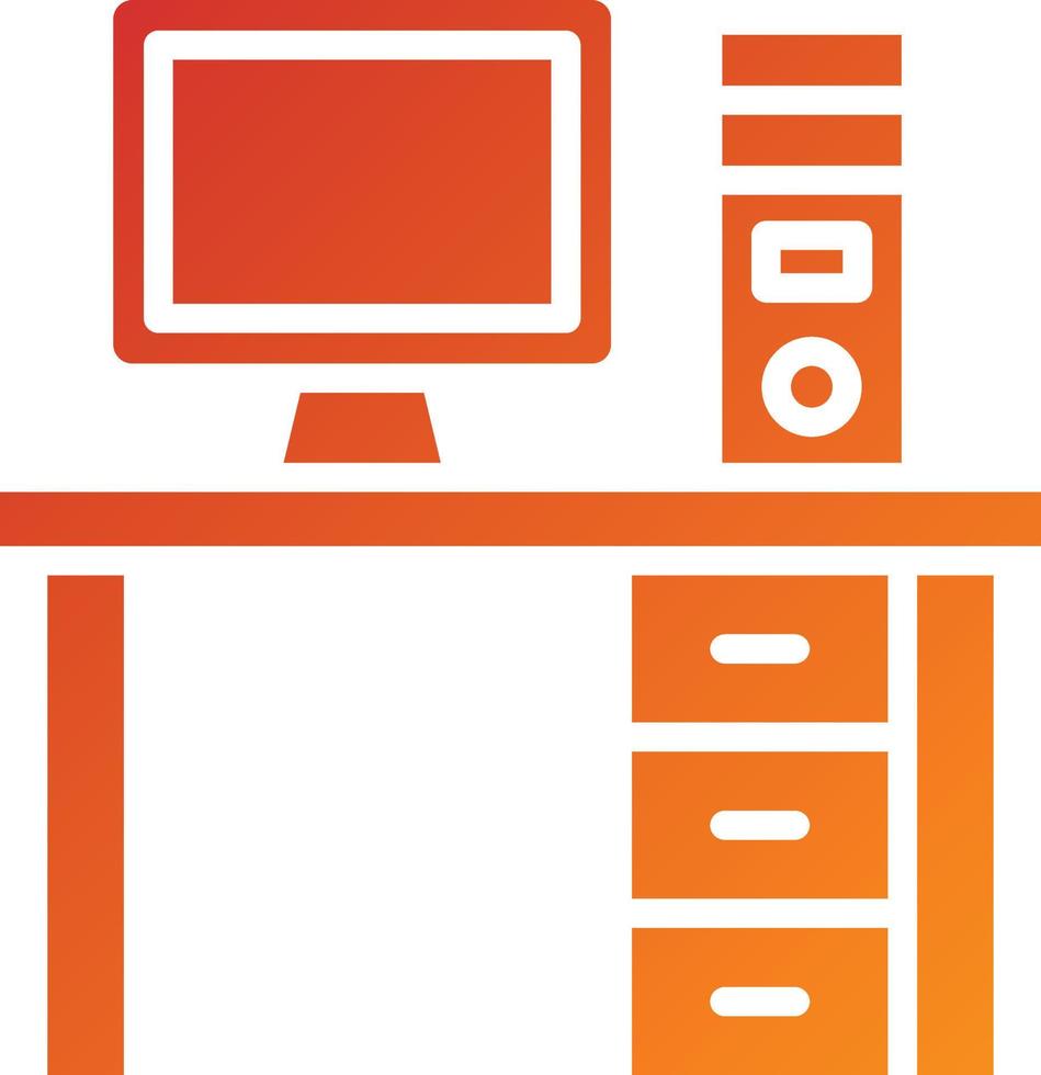 Computer Table Icon Style vector