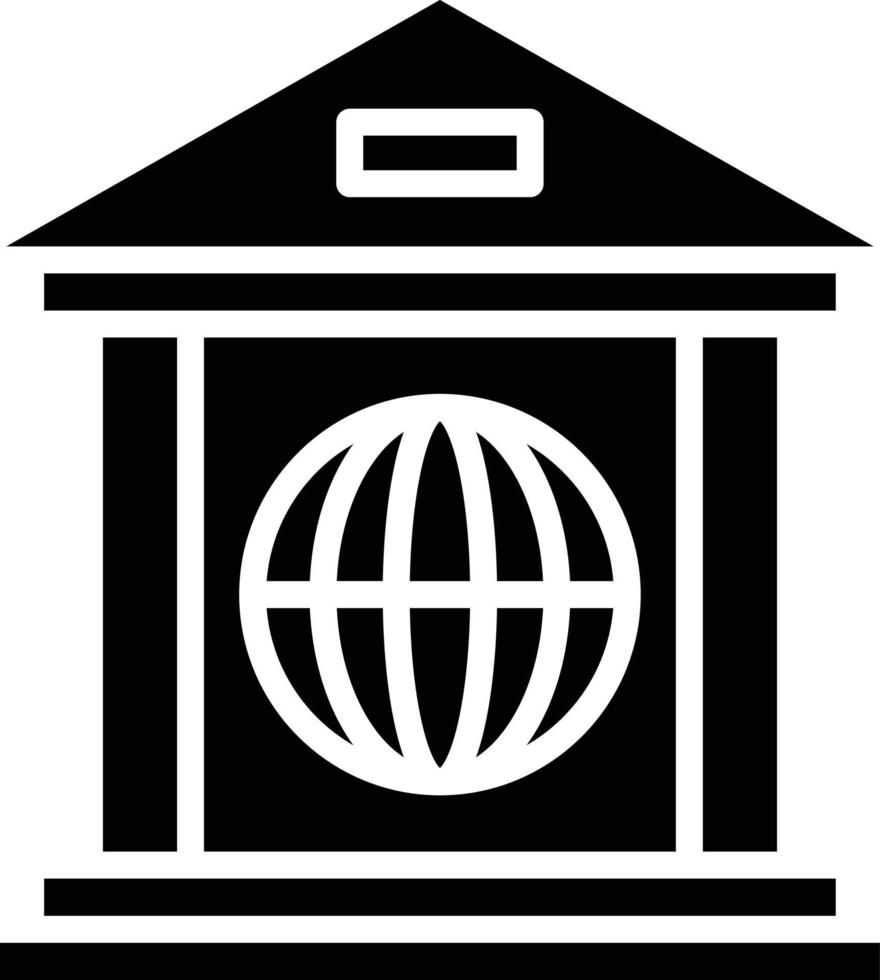 estilo de icono de banca mundial vector