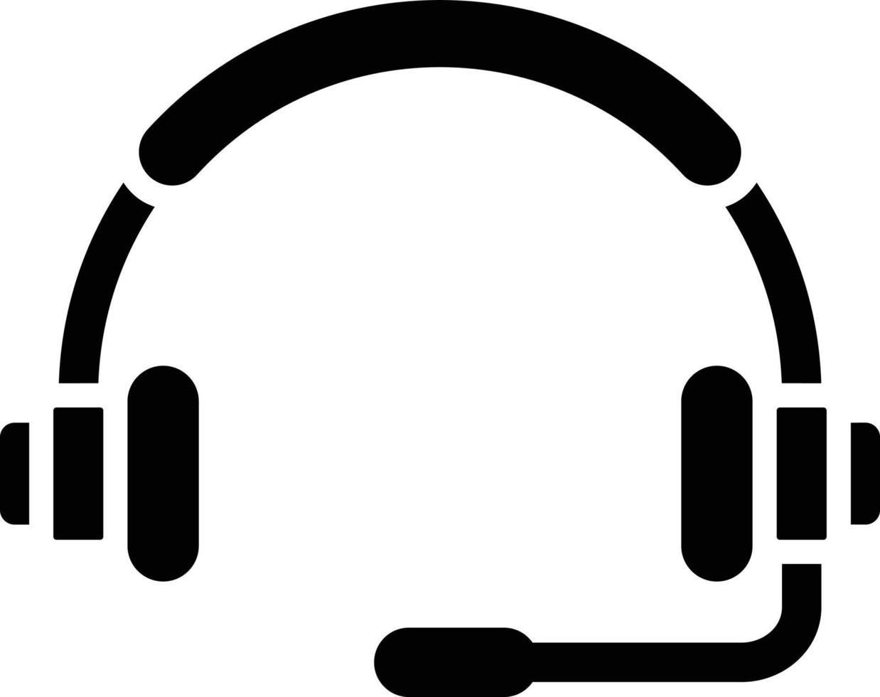 estilo de icono de auriculares vector