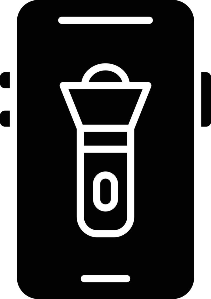 Mobile Torch Icon Style vector