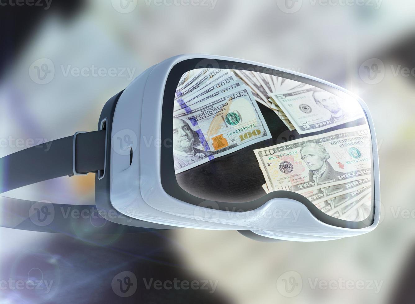 Virtual reality glasses, business, technology, internet and networking concept photo