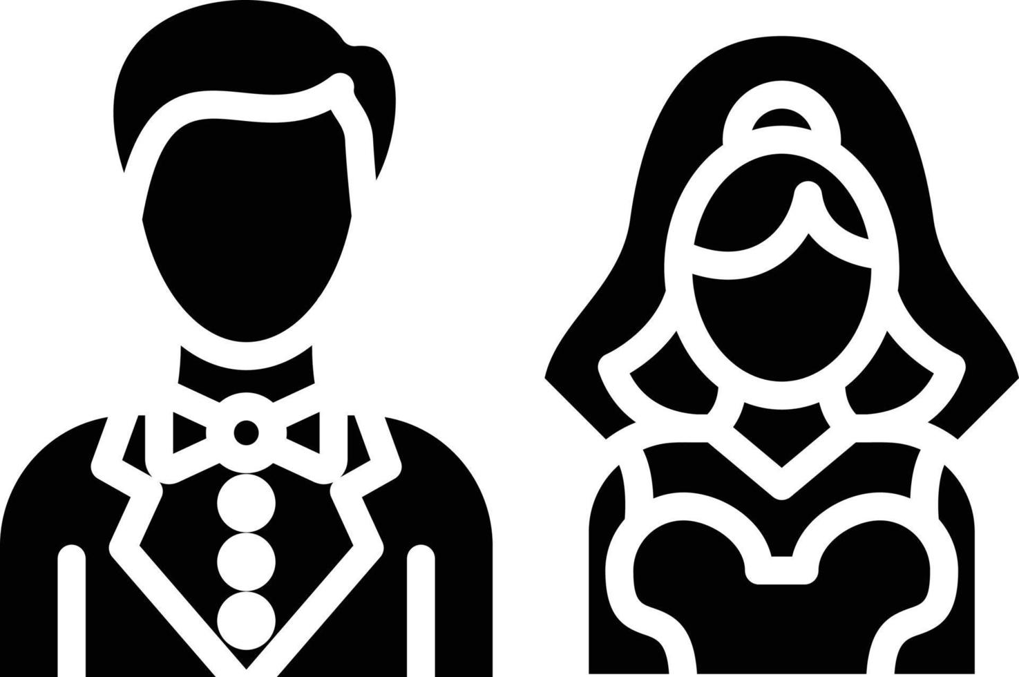 estilo de icono de fotos de boda vector