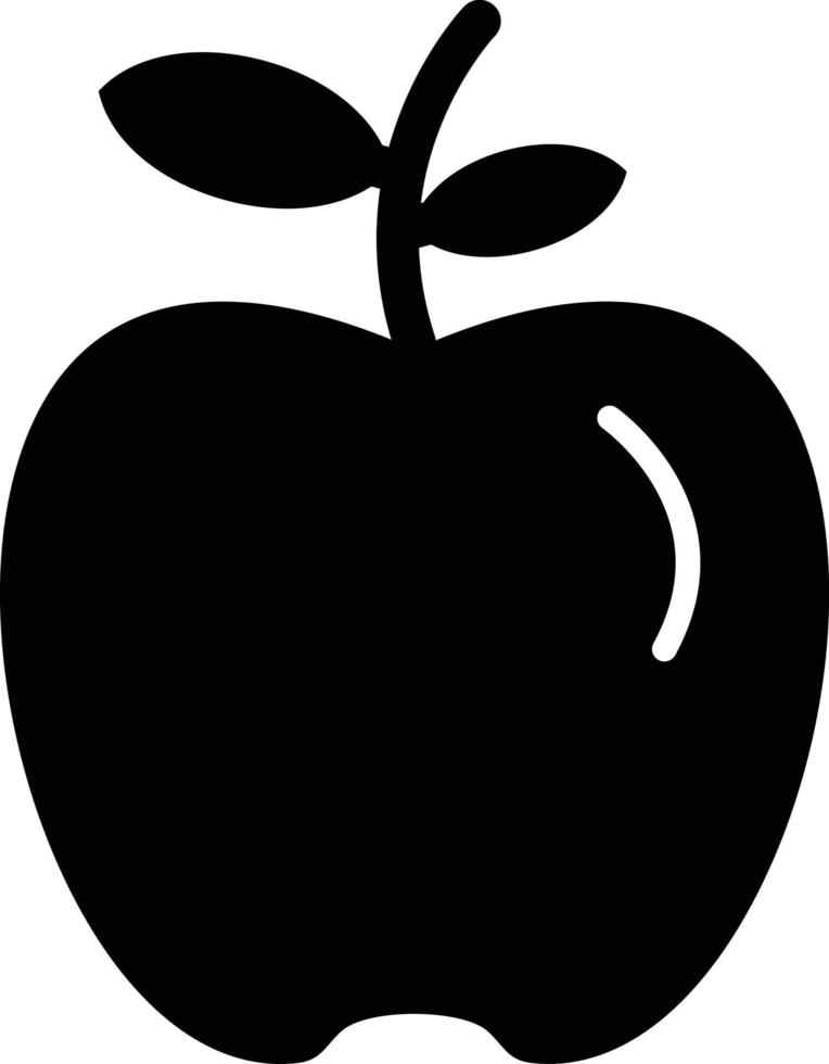 estilo de icono de manzana vector