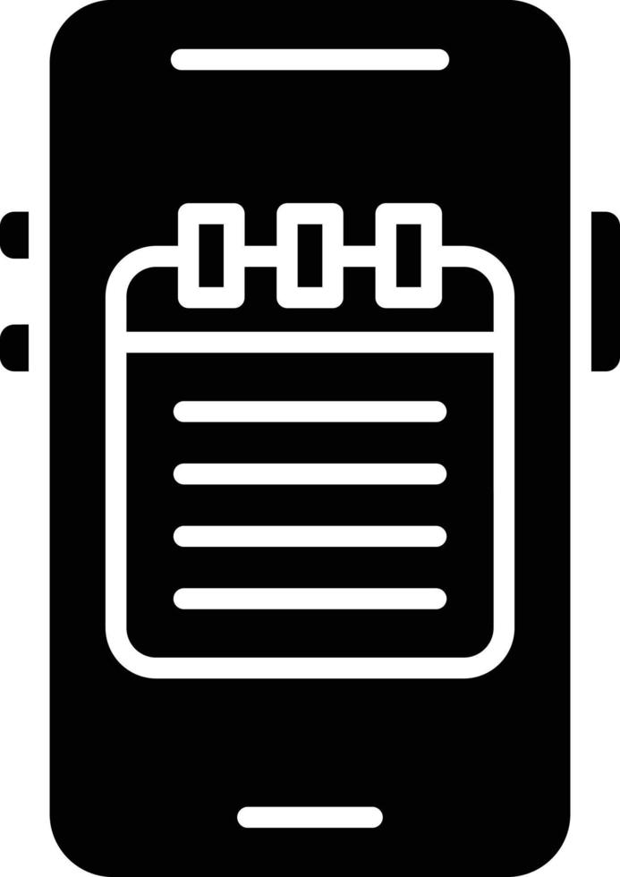 Mobile Note Icon Style vector