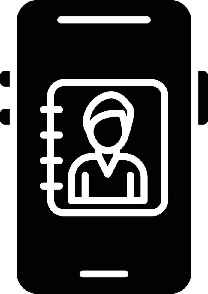 Mobile Contacts Icon Style vector