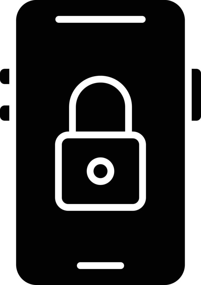 Mobile Lock Icon Style vector