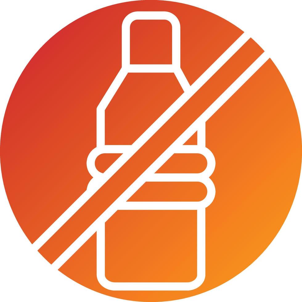 No Plastic Bottles Icon Style vector