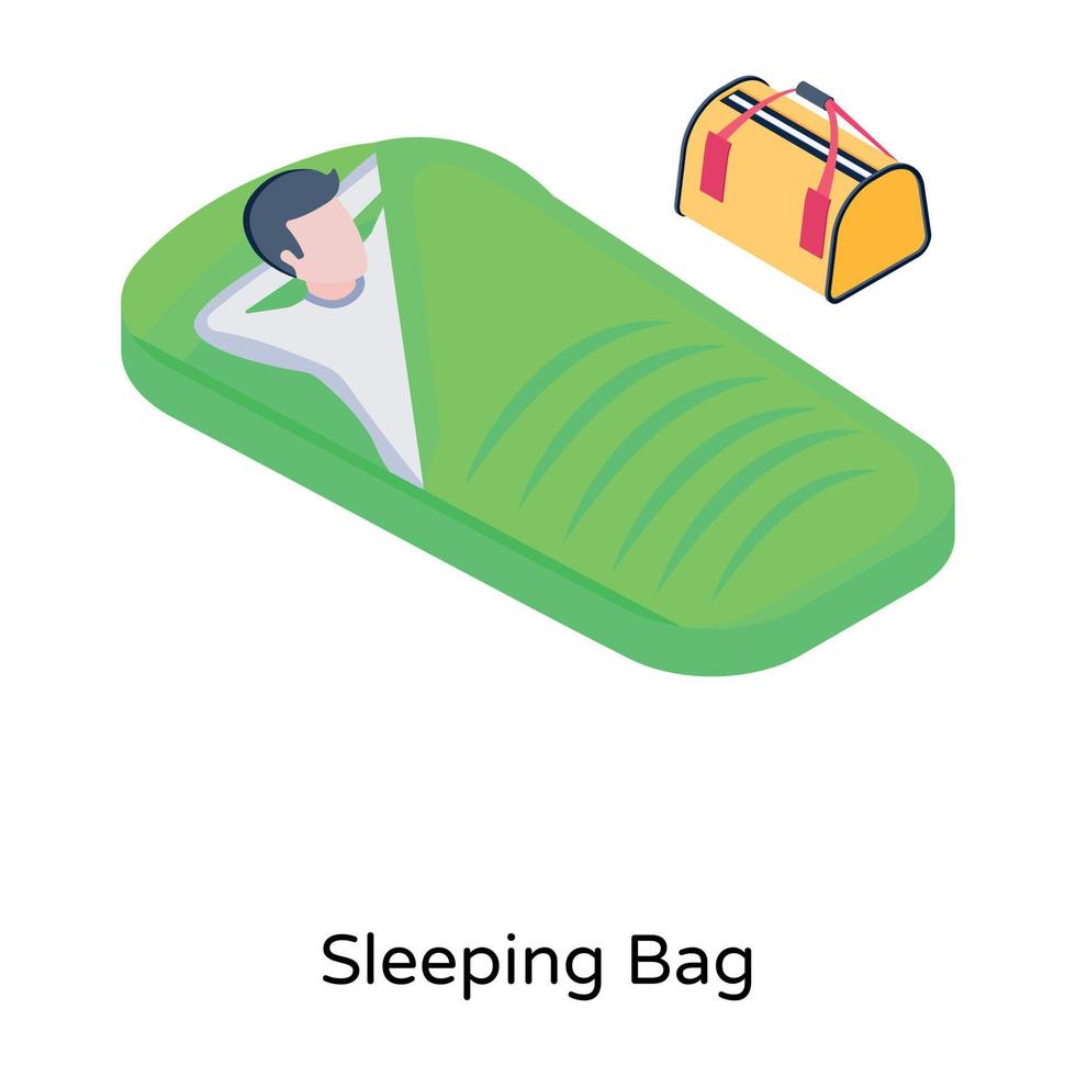 Download premium isometric icon of sleeping bag vector