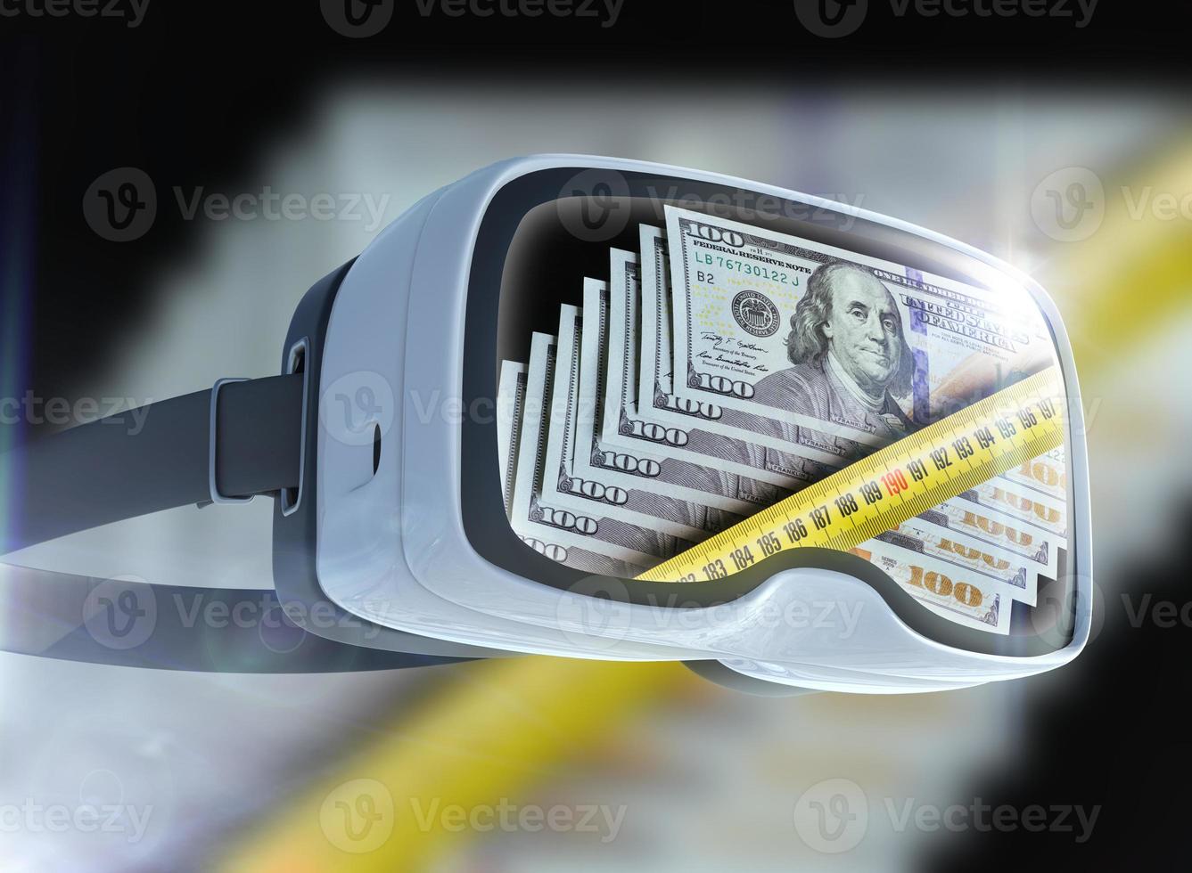 Virtual reality glasses, business, technology, internet and networking concept photo