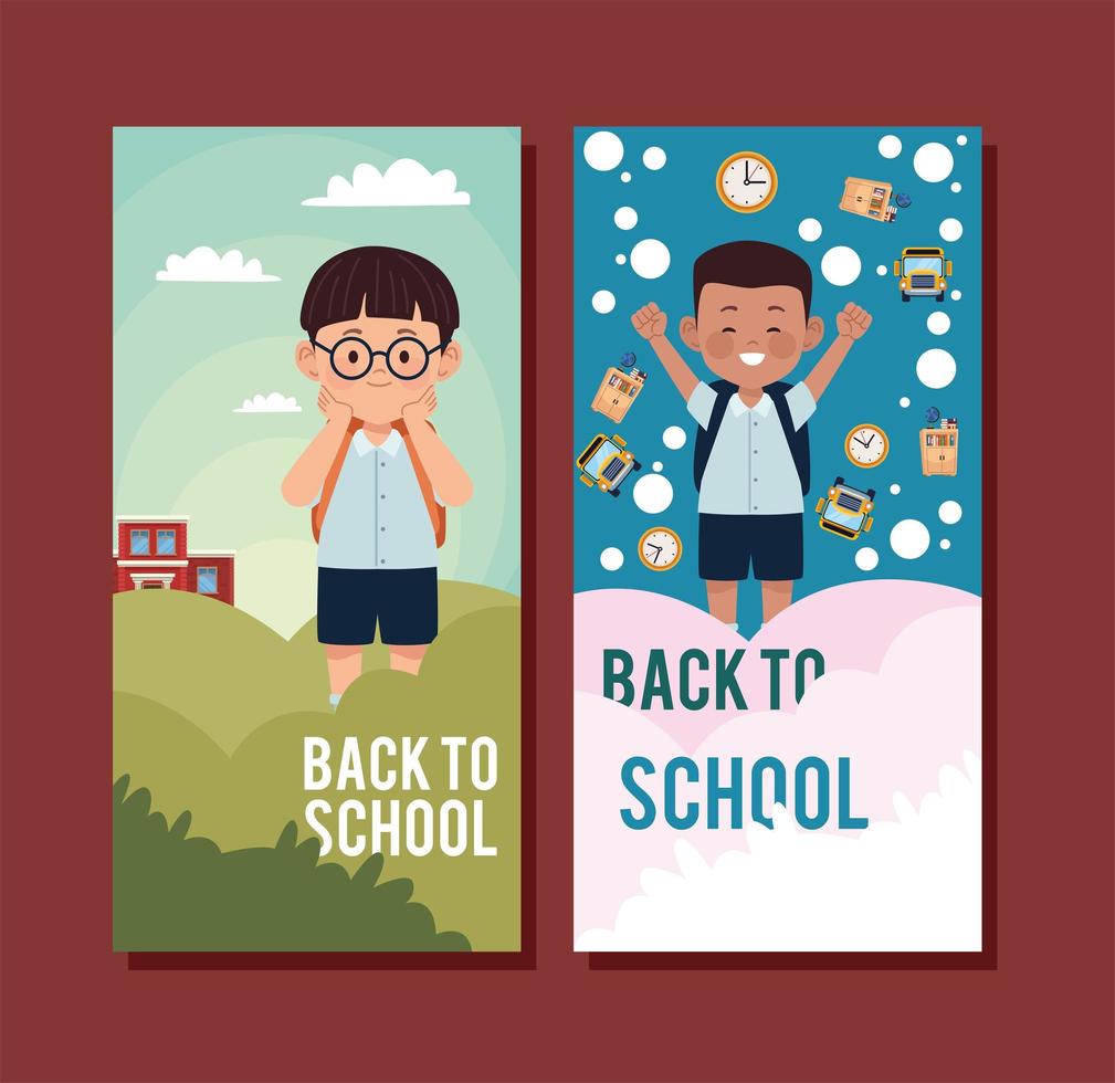 banners of back to school vector