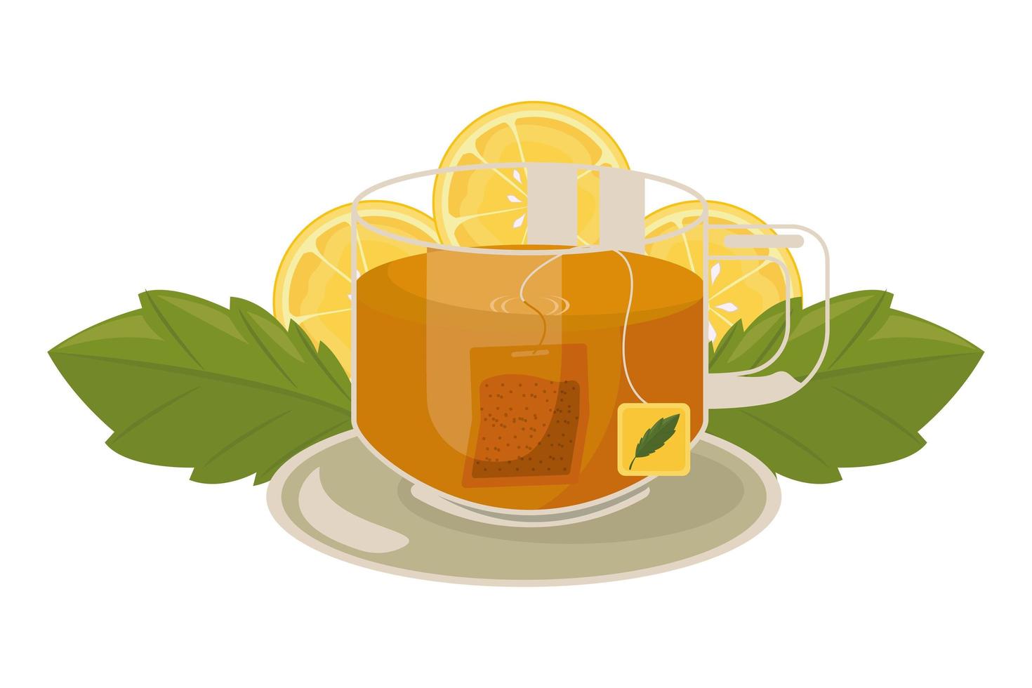 tea transparent cup vector