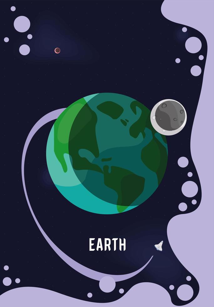 universe earth planet vector