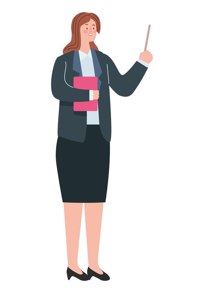 elegant teacher female vector