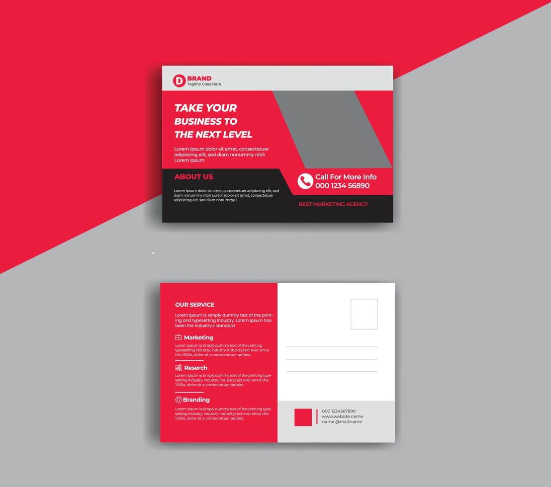 Creative Corporate Postcard Template vector