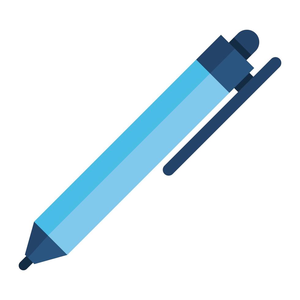 blue pen supply vector