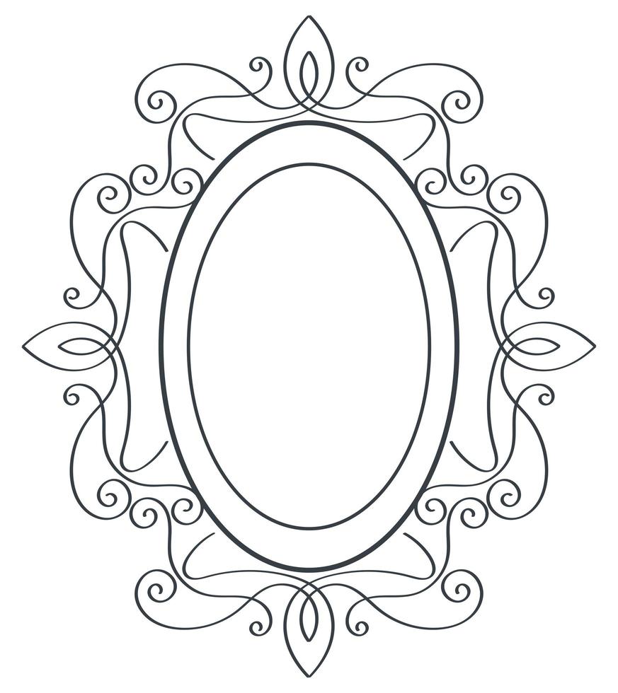 icono de monograma elegante ovalado vector