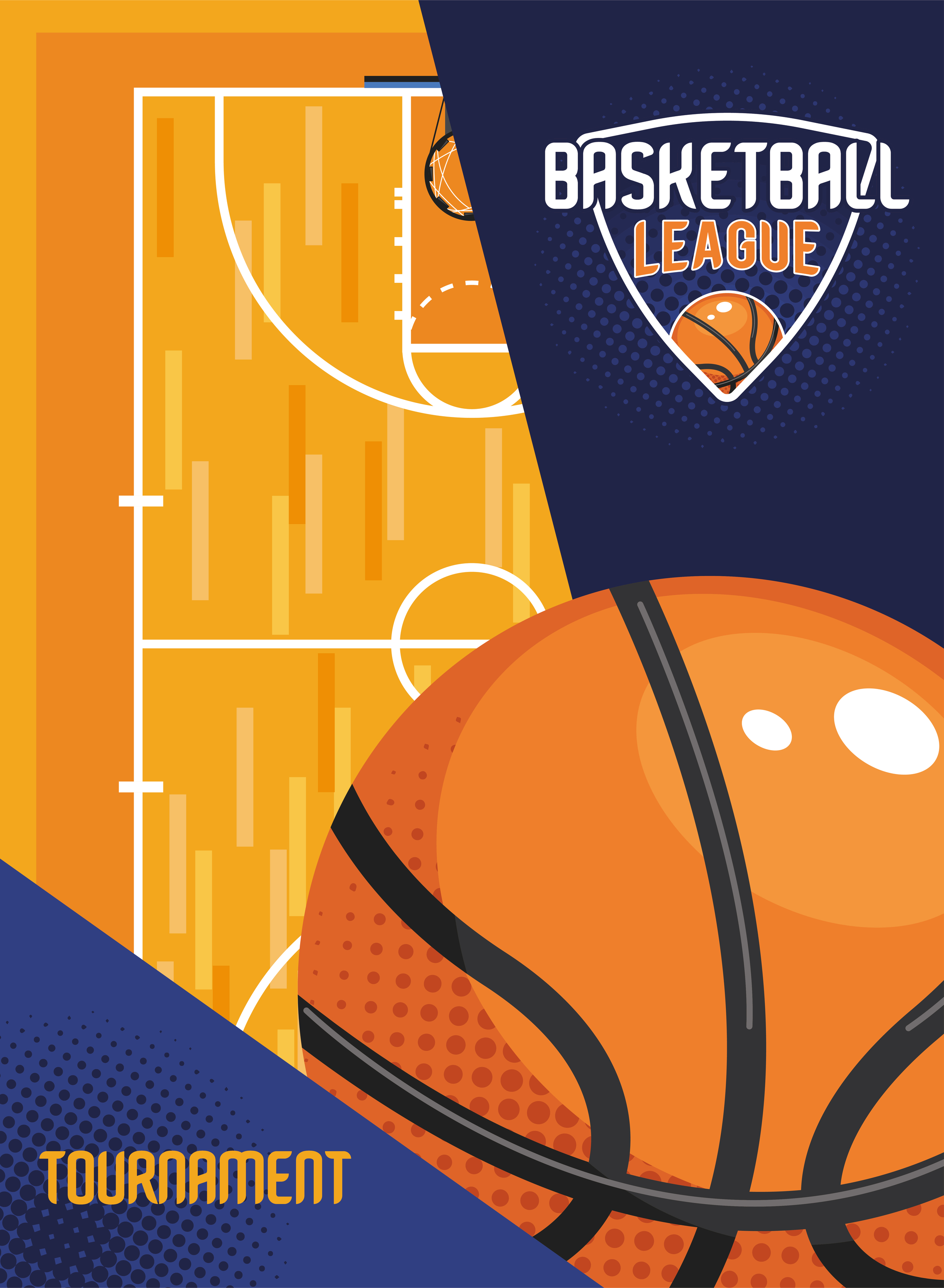 basketball tournament poster template 2312425 Vector Art at Vecteezy