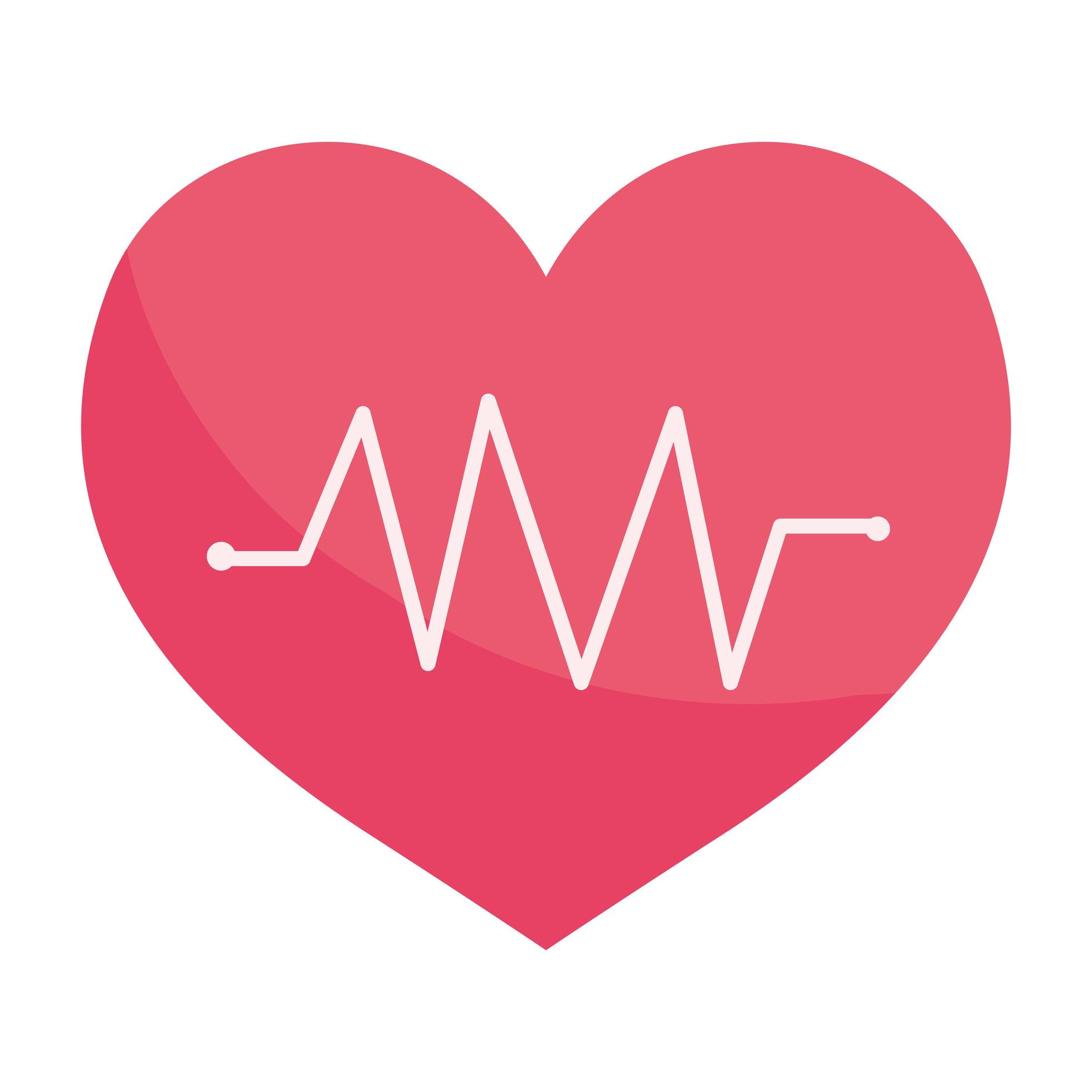 heart cardio with heartbeat 6071423 Vector Art at Vecteezy